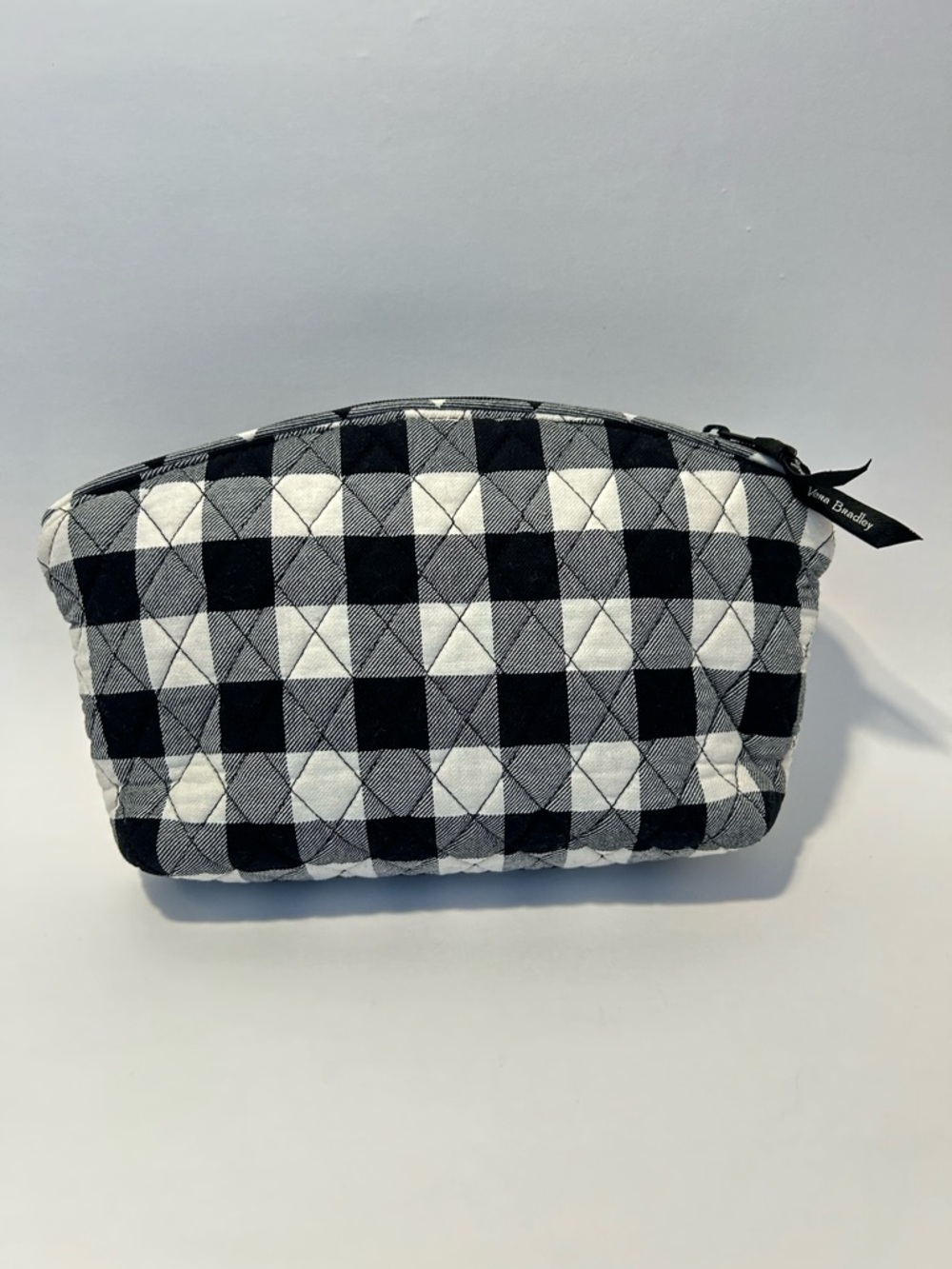 Vera Bradley Black & White Buffalo Check Quilted Pouch